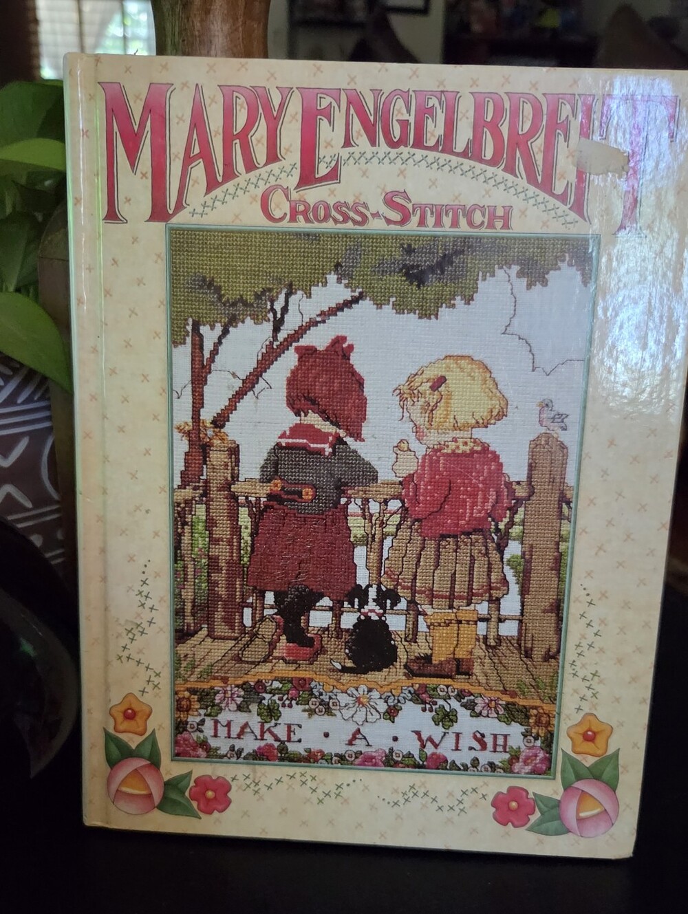 Mary Engelbreit Cross-Stitch Book - Cream and Pink Cover